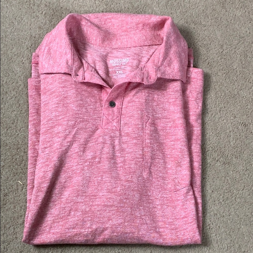 Pink collar shirt